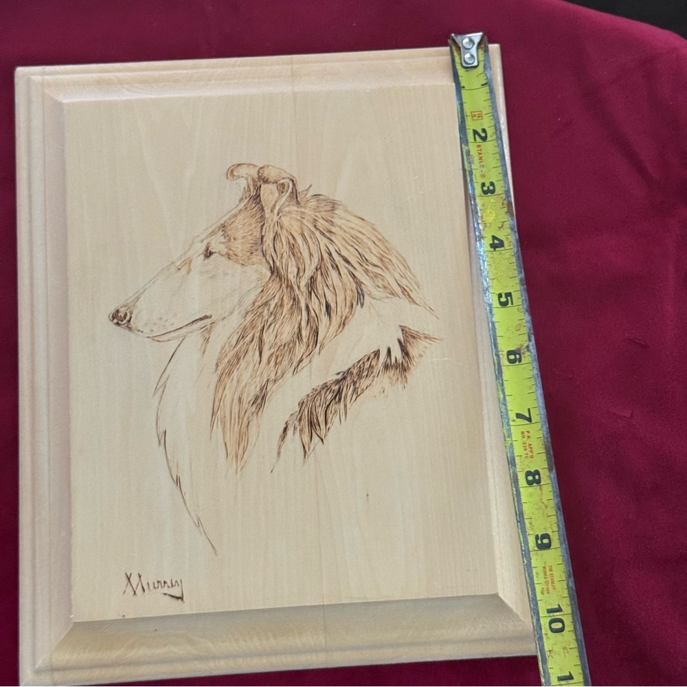 Wooden Collie Art Plaque by Murray - Picture 7 of 8